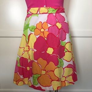 Lilly Pulitzer floral skirt size 8